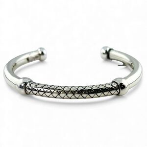 BOTTEGA VENETA BOTTEGA VENETA Sv925 Inch Recciato Bracelet Bangle Silver M